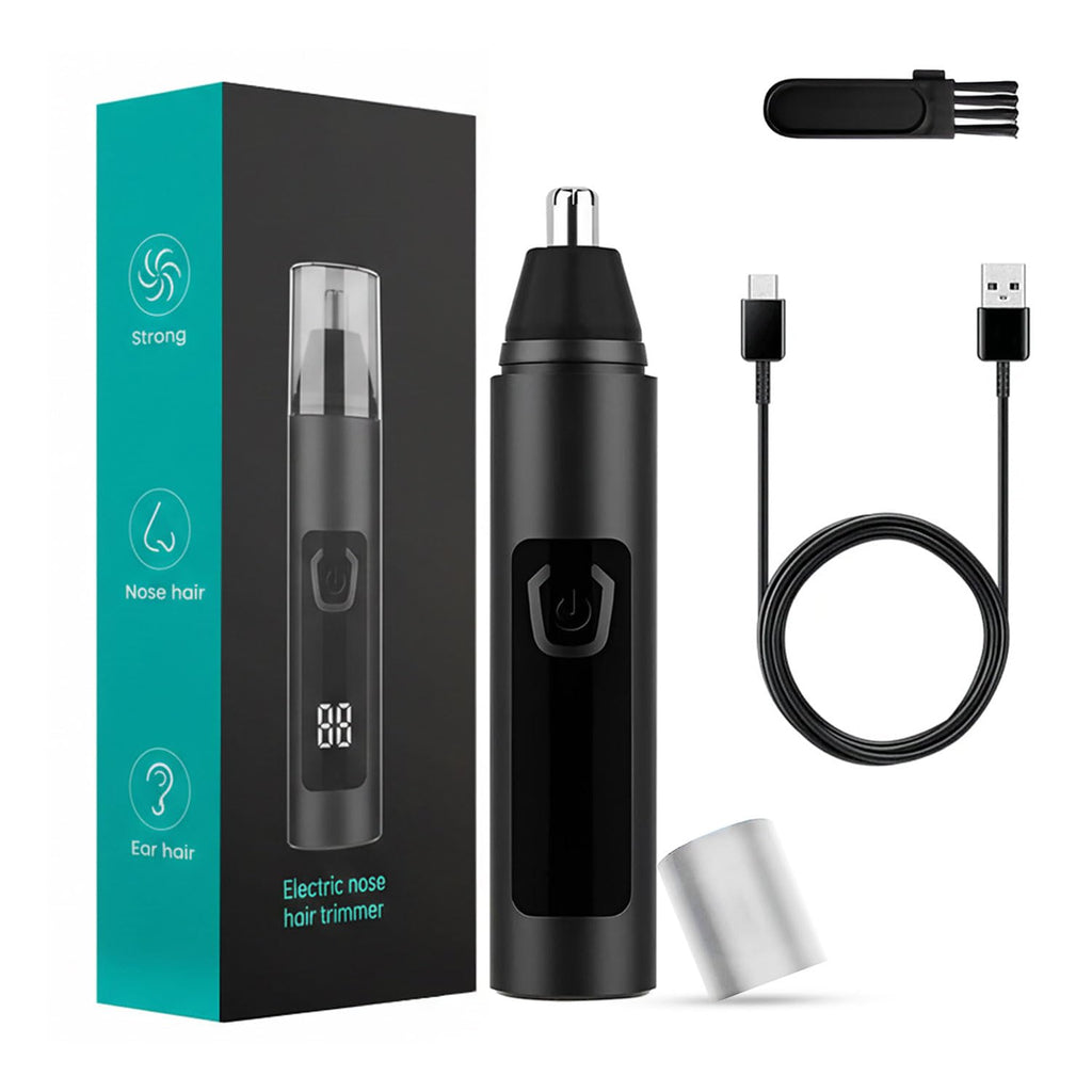 Infinity Choices Nose Hair Trimmer for Men Women - Electric Nose Hair Clipper with Replaceable Stainless Steel Blade, Powerful 6500RPM Motor, Wet/Dry Use, Portable USB Rechargeable Design | Black