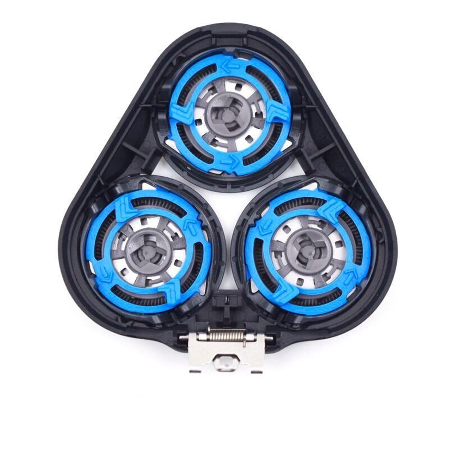 Melakee Shaver Head Blades Holder Plate for Razor Head Series 5000, 3PCS SH50 Blue Razor Retaining Rings Lock-Ring Blue Blade Retaining Rings for Shaver Model SH50 Shaver Head Series 5000