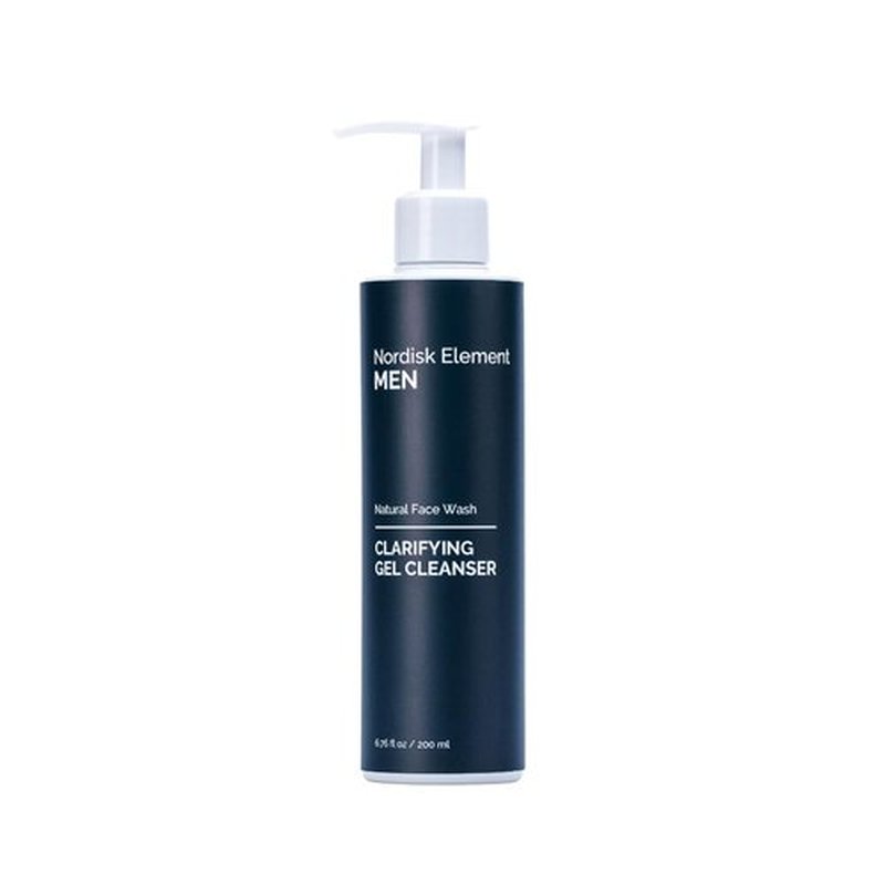 Nordisk Element Men’s Face Wash - Clarifying Gel Cleanser with Plum Extract | Vegan Hydrating Facial Wash, 6.76 Fl Oz