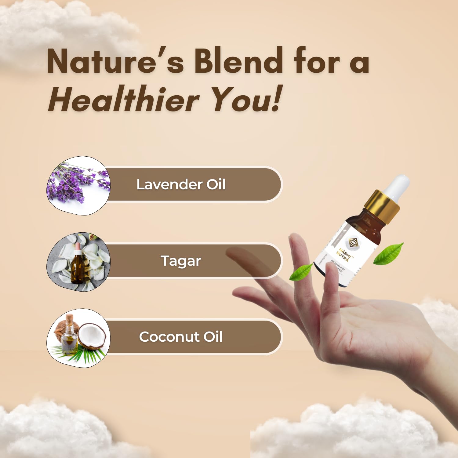 Nabhi Sutra Belly Button Oil | Ayurvedic Blend with Tagar & Cow Ghee | 15ml