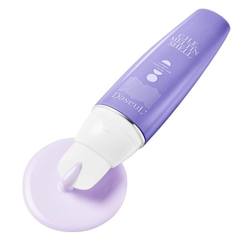 C.H.E. Meltin Shell™ 2.19 fl.oz | Gel-Shell Overnight Mask with Built-in Brush – Low Molecular Collagen, Elastin & Hyaluronic Acid for Face Lifting, Firming & Deep Hydration, Korean Facial Mask
