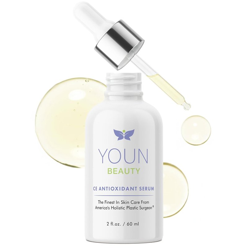YOUN Beauty 20% Vitamin C Face Serum - Hydrating Antioxidant with Hyaluronic Acid & Vitamin E | 60 ml