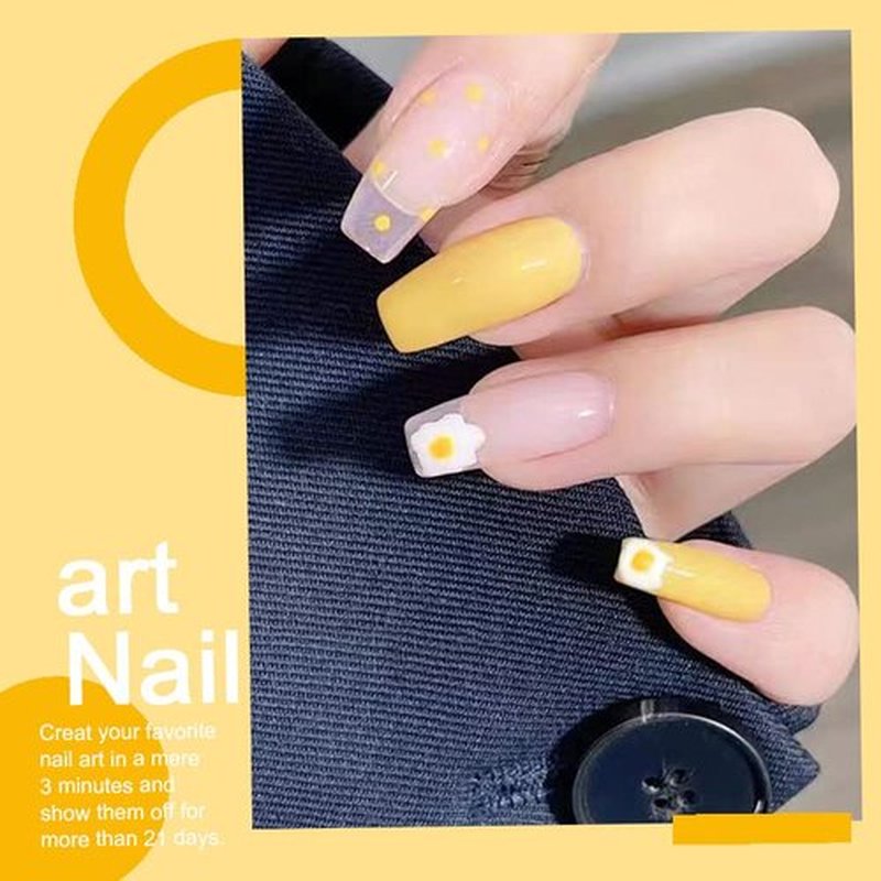 Arte Clavo 15ml Cream Yellow Nail Gel Polish, Soak Off Nail Gel Polish Nail Art Manicure Salon DIY at Home UV LED Light Required - Bright Pastel Yellow 3023…