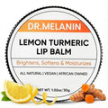 Dr. Melanin Lemon Turmeric Lip Balm - Natural Moisturizer for Dark Lips | Hydrating & Tone-Improving, 1.02 oz