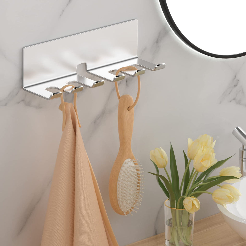YAYINLI Electric Toothbrush Head Holder, Toothbrush Holders Wall Mounted, Electric Toothbrushs Holder, Bathroom Shower Tooth Brushing Holder, Tooth Brush Head Holder Organiser (Silver, Large)