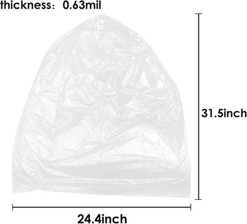 Teivio 13 Gallon Tall Kitchen Trash Bags - 60 Count Clear Garbage Bin Liners for Home & Office