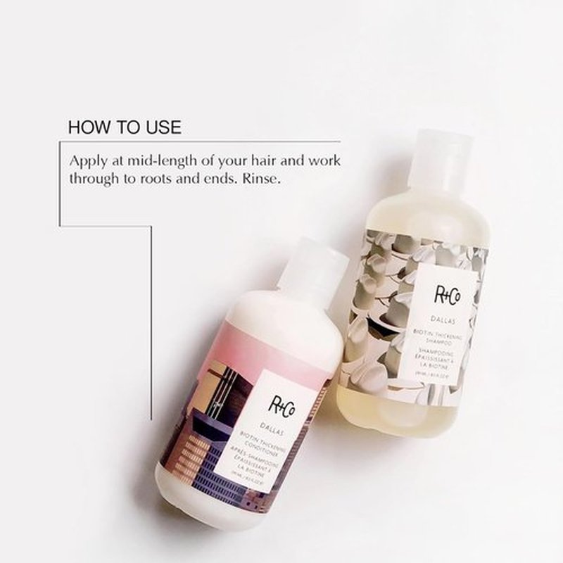 R+Co Dallas Biotin Thickening Shampoo & Conditioner Set - Volumizing Formula for Fine Hair - 8.5 oz (Pack of 2)