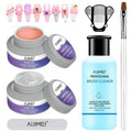 AIJIMEI LED/UV Hard Gels for Nails Extension Polish Kit Hard Gel for Nails Art Buildering for Nails Builder Glue in a Bottle Nail Builders Gel (Multicolor)
