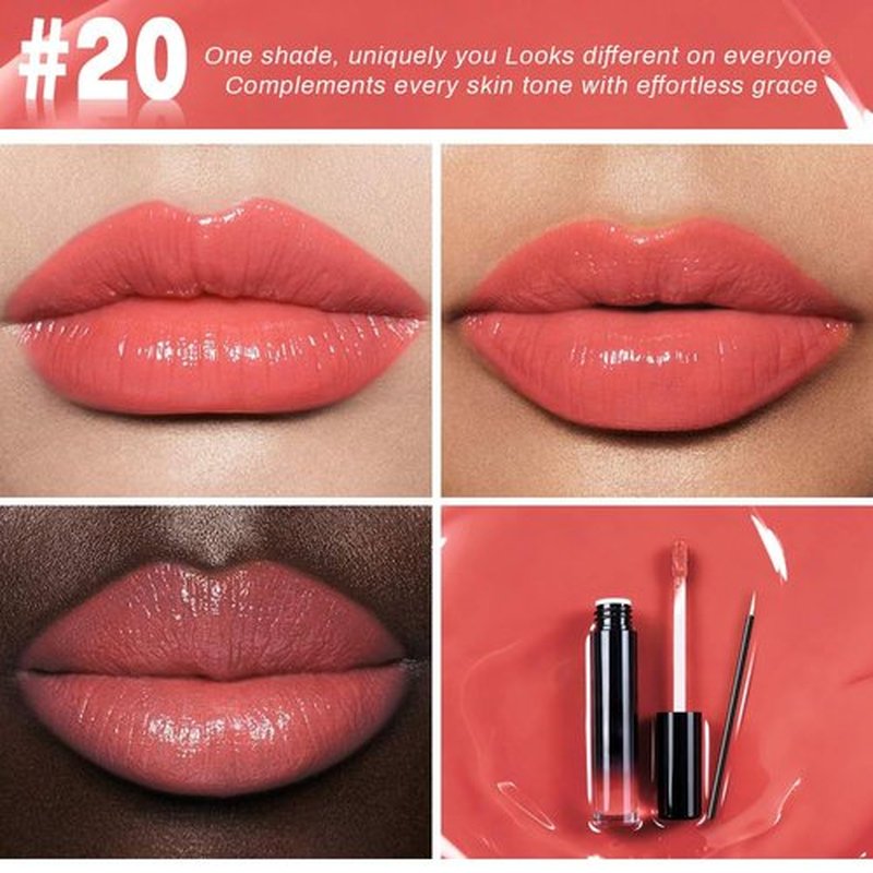 Evpct Coral Nude Pink Liquid Lip Color - Highly Pigmented, Waterproof Longwear Lipstick with Liner Brush | 20#