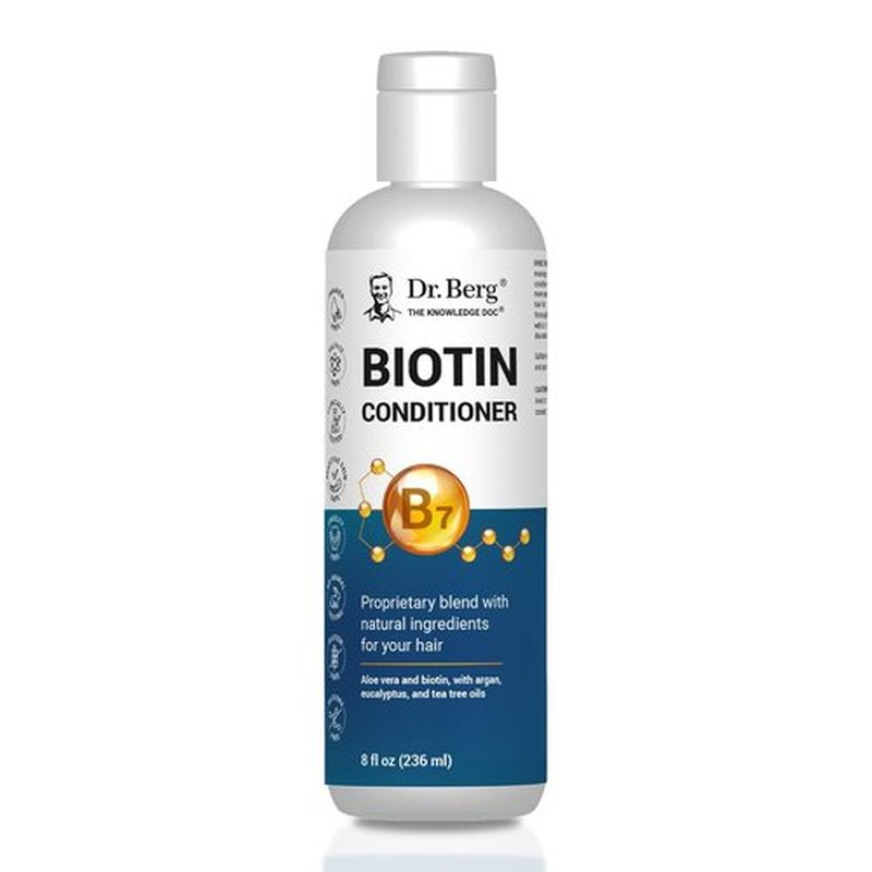 Dr. Berg Biotin Conditioner - High-Performance Formula for Men & Women | Paraben & Sulfate-Free - 8 Fl Oz