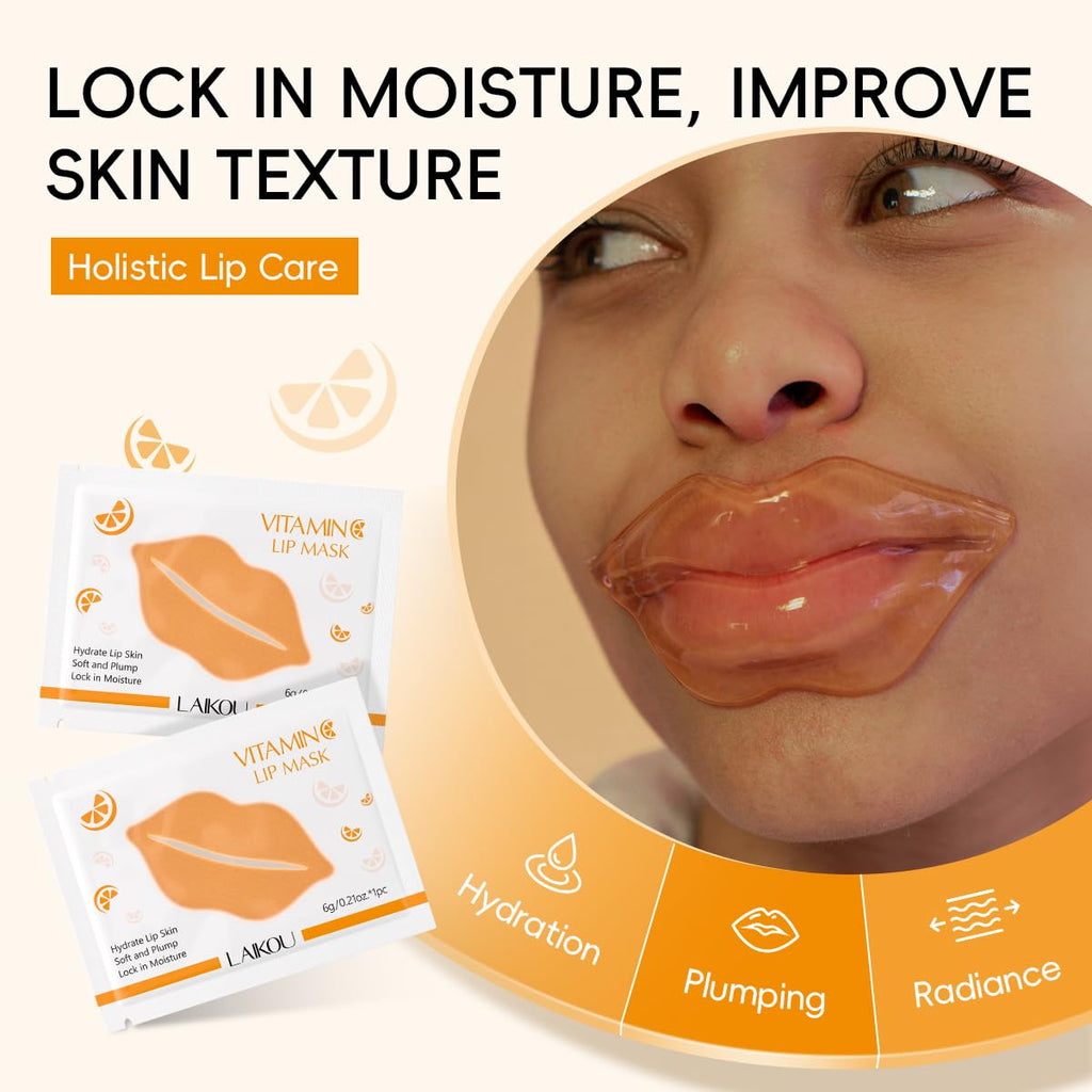 LAIKOU Vitamin C Skin Care, Skin Care Set, Face Mask, Eye Mask, Lip Mask with Serum, Cleanser, Toner, Eye Cream, Essence Cream for Women Teen Girls Mom Daughter Mother's Day Christmas Birthday