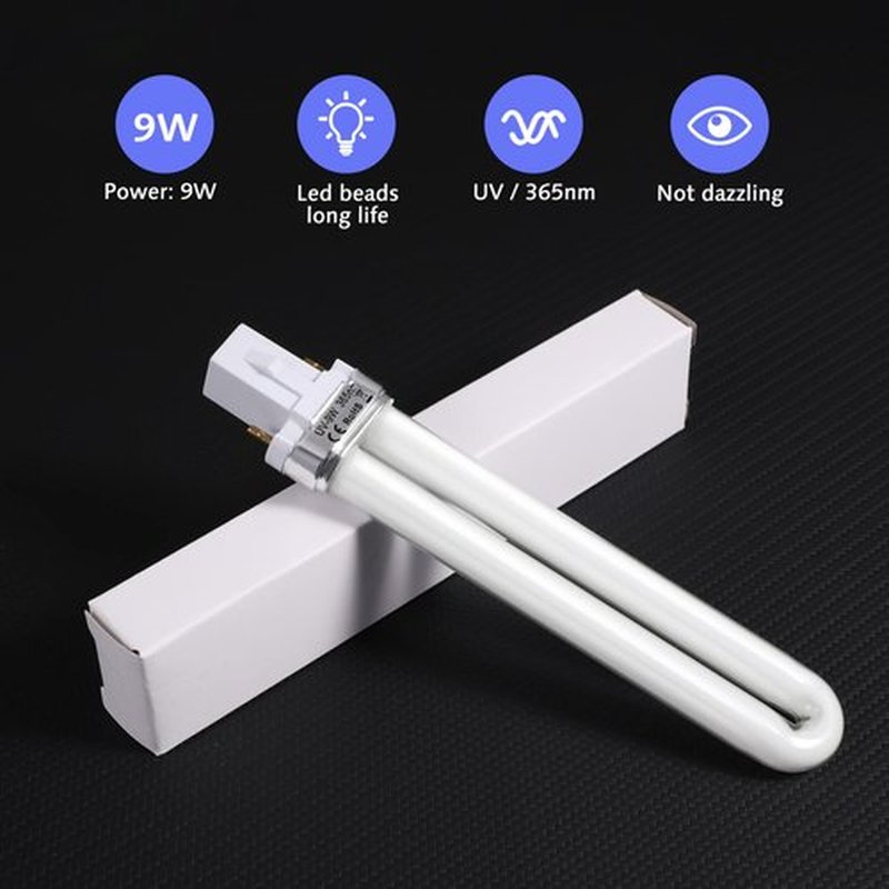 IMIKEYA 4pcs Nail Dryer Lamp Bulbs Tube Replacement 9W 365nm UV Bulb Light Bulb for Nail Art Gel Curing Drying Light Manicure Tool for DIY Lamp Light