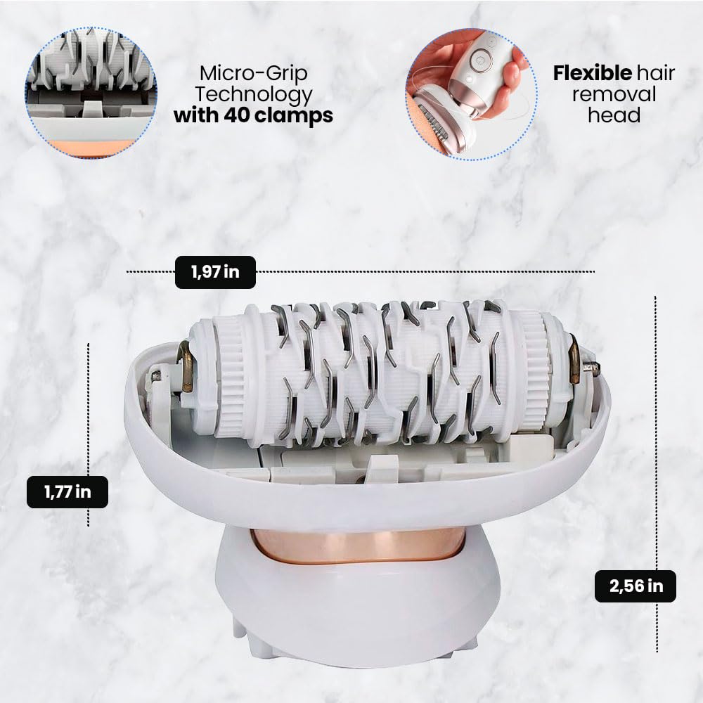 Hair Removal Head Replacement 81719648 Compatible with Braun Epilator Silk-épil 9 Flex, Type 5380 | for Models 9001, 9002, 9003, 9010, 9020, 9030, 9100, 9200, 9300