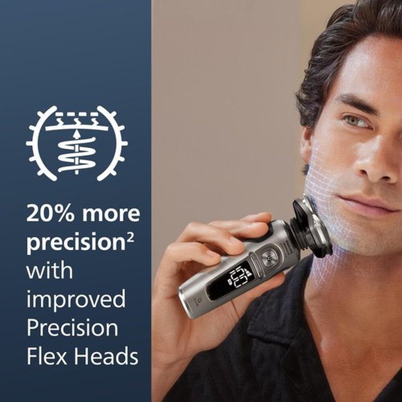 Philips Norelco Shaver Series 9000 Prestige - Wet & Dry Electric Shaver with Lift/Cut & SenseIQ Technology | Includes Nose Trimmer & Premium Case