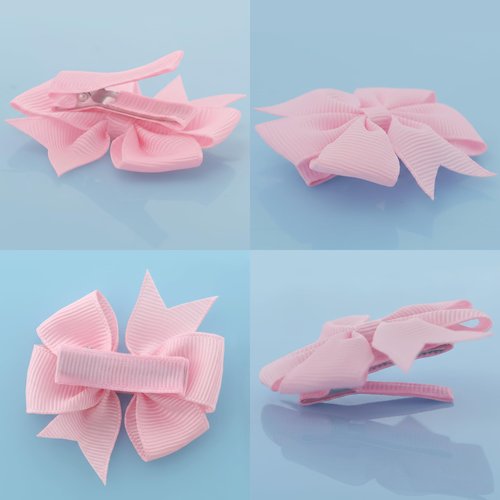 60Pcs Baby Hair Bows Clips: 2 inch Fully Lined Clips for Infant Toddler Girls (30 pairs)