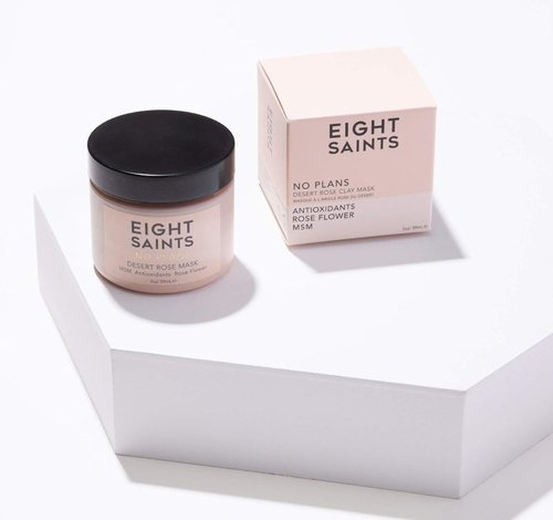 Eight Saints No Plans Clay Face Mask - Natural Pore Reducing Formula for Blemish-Free Skin | 2 Ounces
