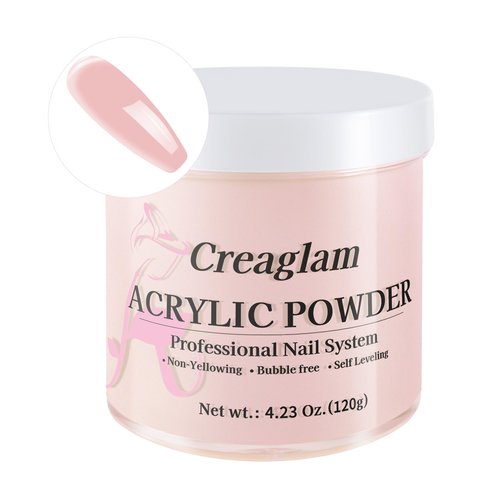 Acrylic Powder 120g 4.23oz No Lamp Needed for Nail Extensions, Bubble Free Formula Acrylic Nail Powder for 3D Art Sculpting Tips, Long Lasting Salon Quality Manicure