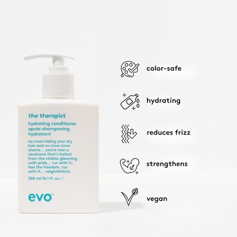 Evo The Therapist Hydrating Conditioner - Hydrates & Strengthens Color-Treated Hair - 10.1 Fl Oz