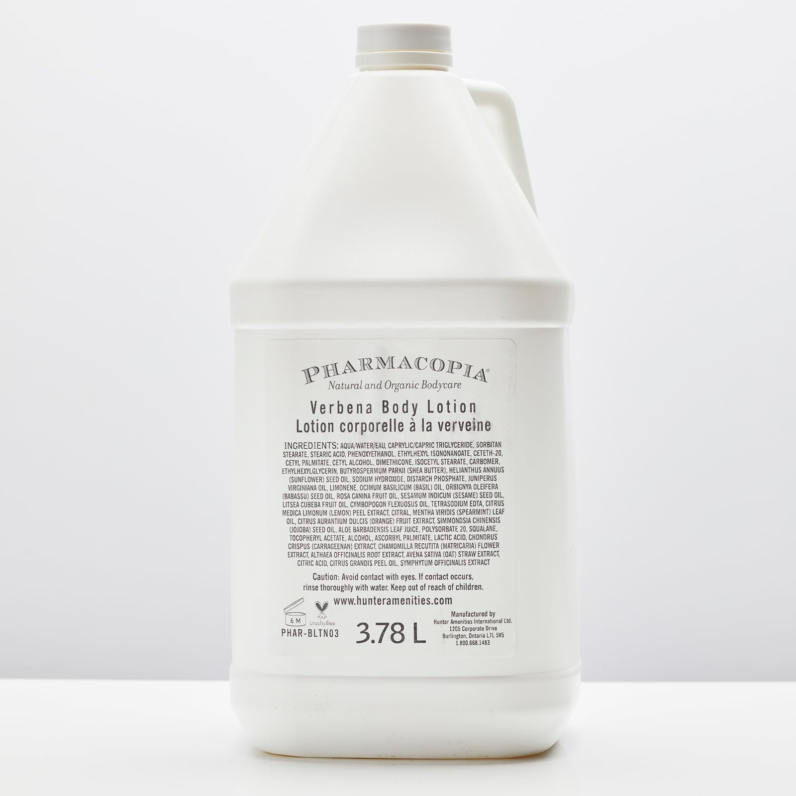 Pharmacopia Hotel Verbena Body Lotion – Moisturizing Aromatherapy Body Cream with Natural & Organic Ingredients – Vegan, Cruelty Free, Aromatic Moisturizer, 128 oz