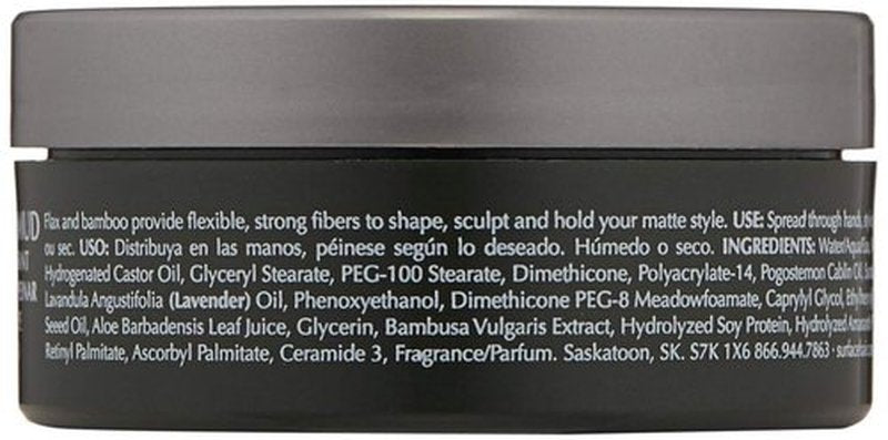 SURFACE Hair Men Styling Mud - Flexible Strong Hold with Flax and Bamboo - 2.25 oz