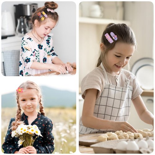 56 pcs Girl Hair Clips Cute Clips for Toddler Girls Hair Accessories Rabbit/Flower/Bow Colorful Patterns
