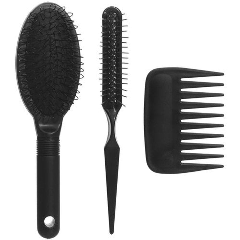 obeoby 3Pcs Wig Brush Comb Set, Loop Wig Brush Hair Extension Wide-Tooth and Edge Combs for Human Wigs and Synthetic Extension