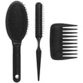 obeoby 3Pcs Wig Brush Comb Set, Loop Wig Brush Hair Extension Wide-Tooth and Edge Combs for Human Wigs and Synthetic Extension