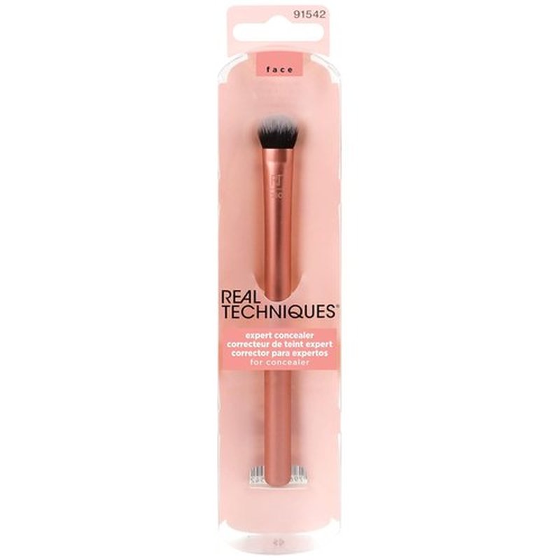 Real Techniques Expert Concealer Brush - Ultra Plush Synthetic Taklon Bristles & Extended Ferrules