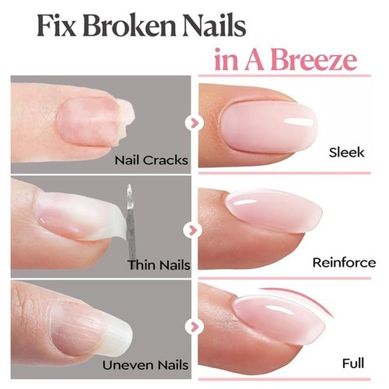 AZUREBEAUTY Builder Gel - 7-in-1 Nude Pink Nail Strengthener | 18ml Beginner-Friendly DIY Gel