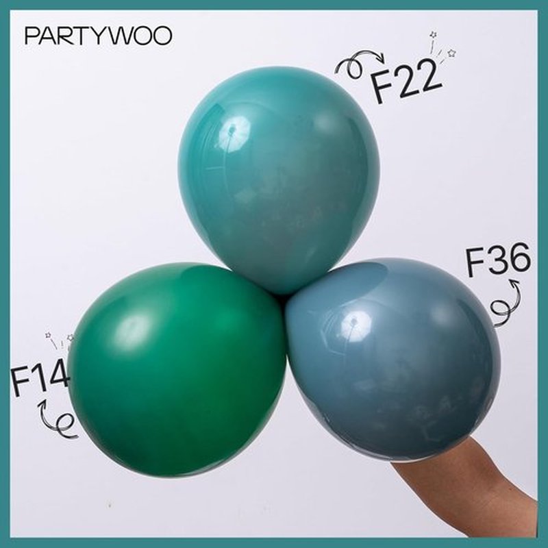 PartyWoo Slate Blue Balloons - 100pcs Assorted Sizes for Baby Shower & Birthday Decor | Navy & Dusty Blue