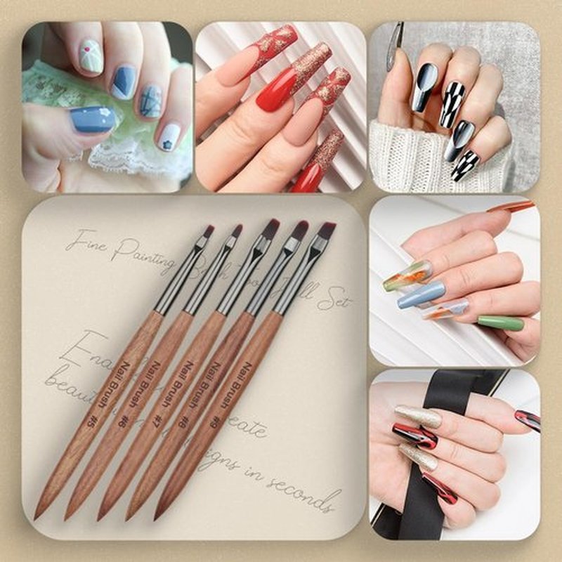 12PCS Nail Art Brushes, YIHUALE Nail Art Design Brushes for Gel Polish, Nail Art Liner Brushes Nail Polish Tool 3D Nail Art Decorations Brush for DIY Manicure Home Salon for Professionals (Yellow)