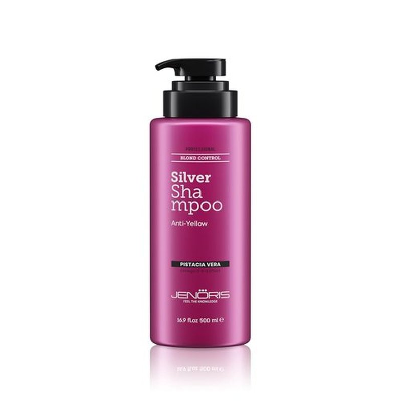 Jenoris Silver Purple Shampoo - Neutralizes Yellow & Brassy Tones for Blonde, Gray & Lightened Hair | 16.9 Fl Oz