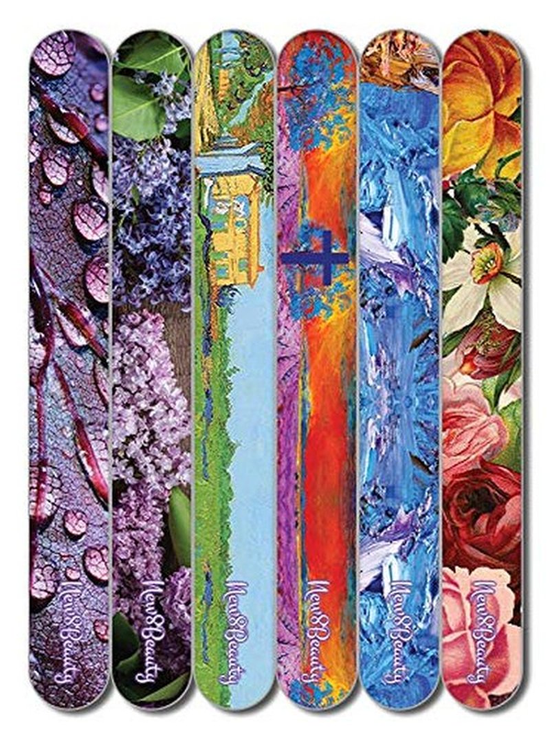 Spanish Christian Emery Board - Faith Hope Love (12-Pack) - Professional Nail File Set - 150/150 Grit - Stocking Stuffers Premium Quality Gift Ideas for Women and Men