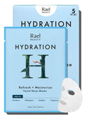 Rael Hydrating Face Masks - Bamboo Facial Sheet Mask for Dewy Skin | 5 Sheets with Fruit Extracts