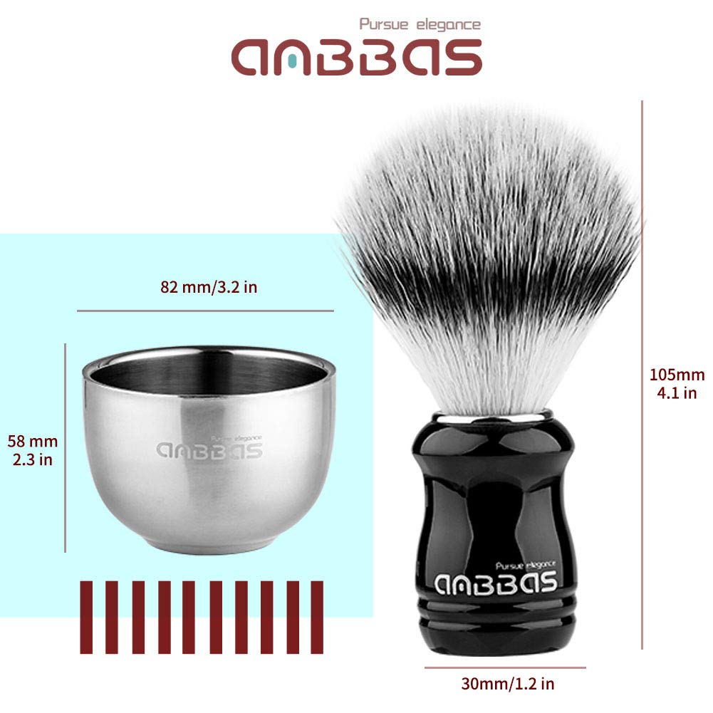 Anbbas 4IN1 Wall Mounted Shaving Brush Set for Men Smooth Shave in Shower