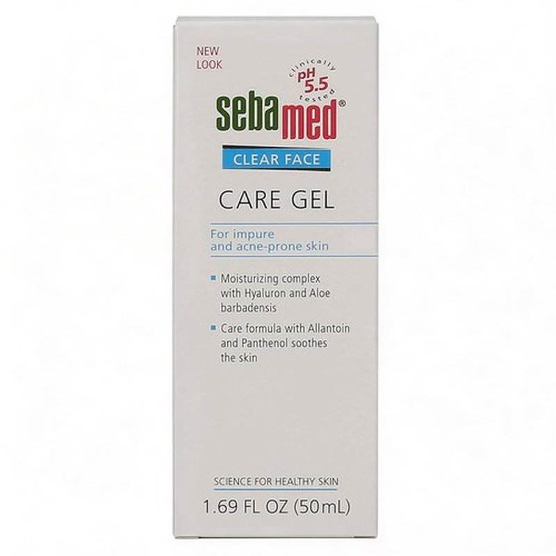 SEBAMED Clear Face Care Gel (50mL) with Aloe Vera and Hyaluronic Acid for Impure and Acne Prone Skin - Made in Germany