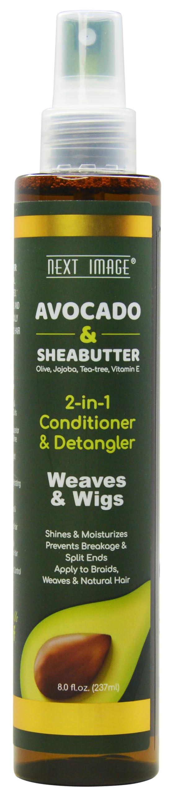 On Natural Next Image Avocado & Shea Butter 2-in-1 Conditioner & Detangler, 8 Ounce