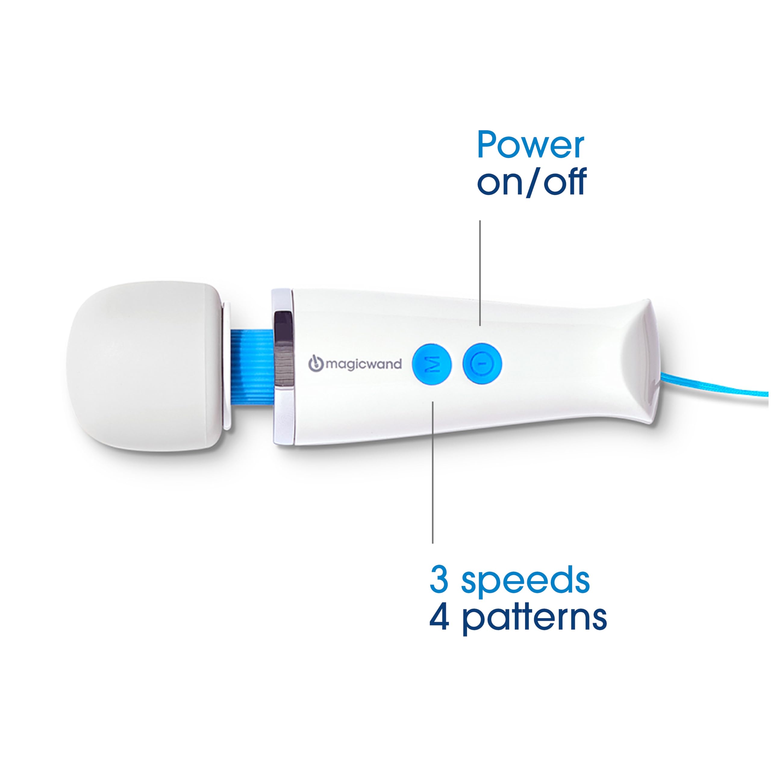 Magic Wand Micro – Ultimate Massage & Relaxation – Cordless, Compact Multi-Speed Personal Handheld Wand Vibrator for Women, Men, & Couples – Body-Safe Silicone Head & Flexible Neck – HV-60