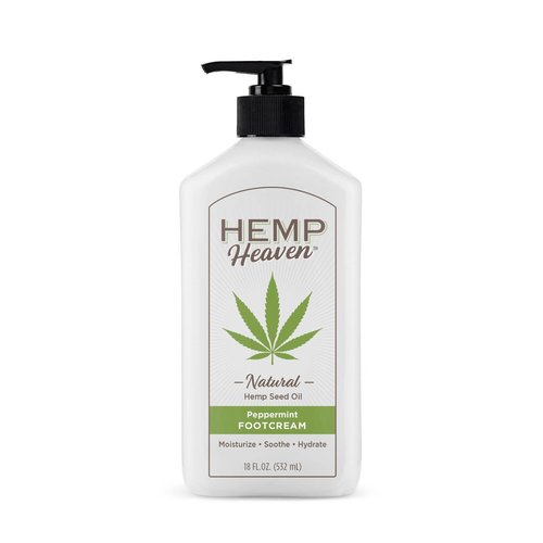 Hemp Heaven Hemp Foot Cream - Lotion Tea Tree Scent - Natural Hemp Seed Oil, Paraben-Free, 18 oz, Made in USA, Nourishing for Men & Women, EWG Verified, Anti-Aging