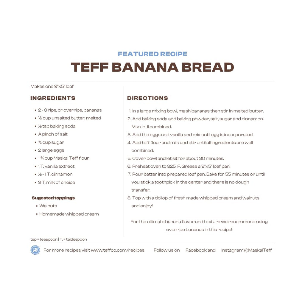 Maskal Teff Organic Brown Teff Flour, 14 Ounce