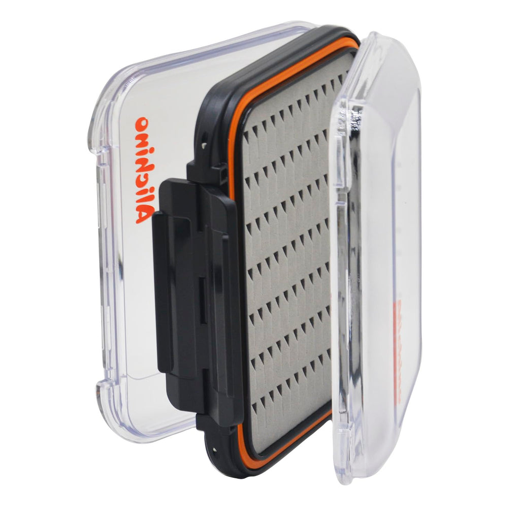 Alichino small fly box for fly files ice jig box fly box for fly fishing (grey foam insert)