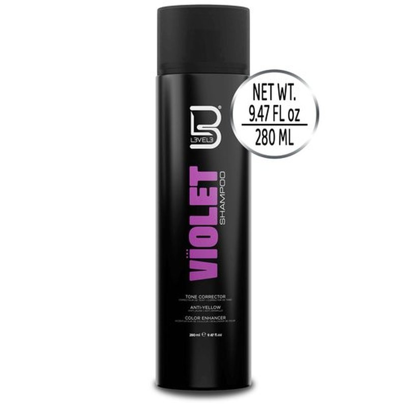 L3 Level 3 Violet Shampoo with Color Protection - Moisture Balance - Hair Repair and Strengthen - 9.47 Fl Oz