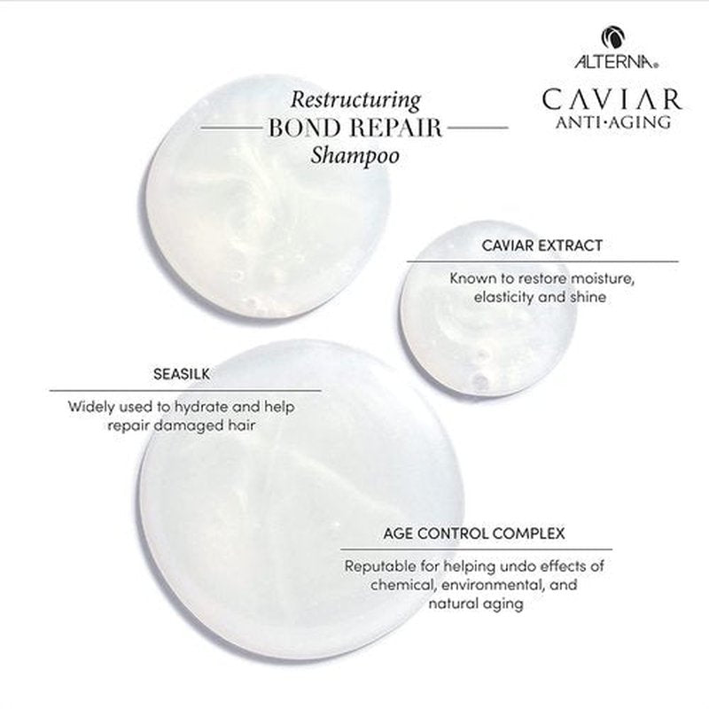Alterna Caviar Anti-Aging Shampoo - Restructuring Bond Repair Formula | 8.5 Ounce (2-Pack)