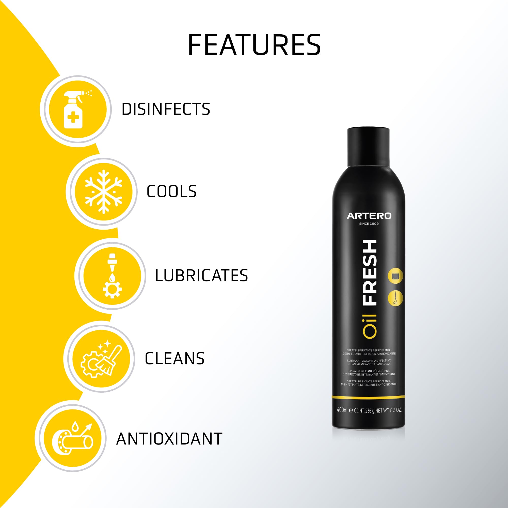 Artero Oil Fresh Cooling and Disinfectant Spray for dogs & cats