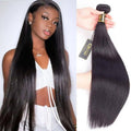 QTHAIR 18A Straight Human Hair 24Inch 100g 100% Unprocessed Straight Brazilian Virgin Hair Weave Natural Color Brazilian Straight Hair Bundles