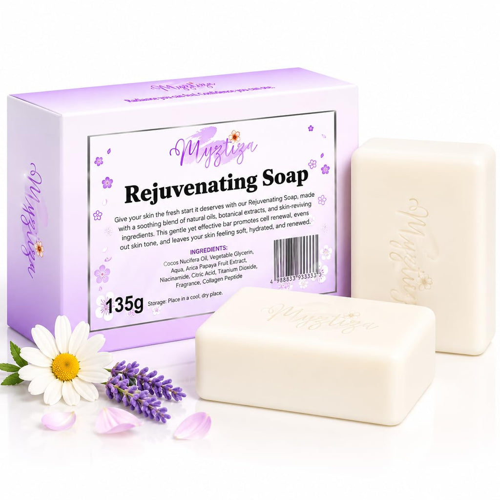 Myztiza Rejuvenating Bar Soap for Face & Body – 2 Pack 135g Each