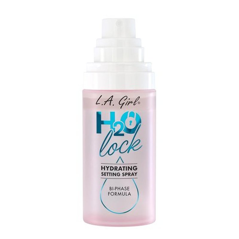 L.A. Girl H2O Lock Setting Spray - Bi-Phase Hydrating Makeup Mist with Aloe Vera & Cucumber Extract