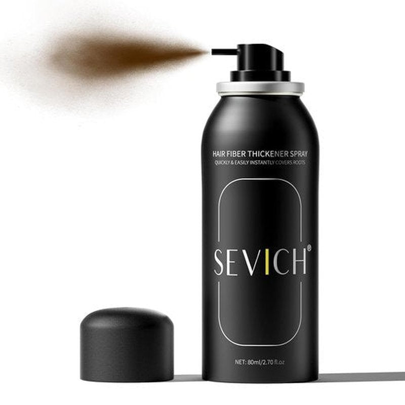 Sevich Hair Fiber Spray - Instant Hair Thickening Solution for Men & Women | Waterproof, Natural Look, 80ml Dark Brown