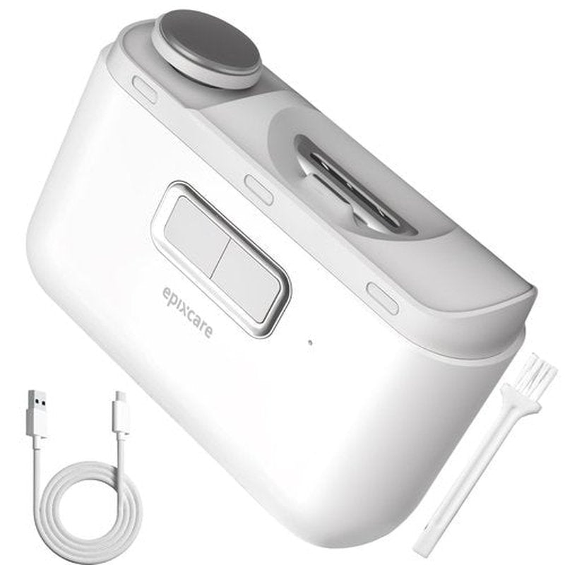 Electric Automatic Nail Clipper Trimmer - Rechargeable Fingernail Grinder Cutter 2-in-1 for Baby, Adults & Seniors – Heavy-Duty Manicure Polisher with Safety LED for Trimming & Polishing Nails