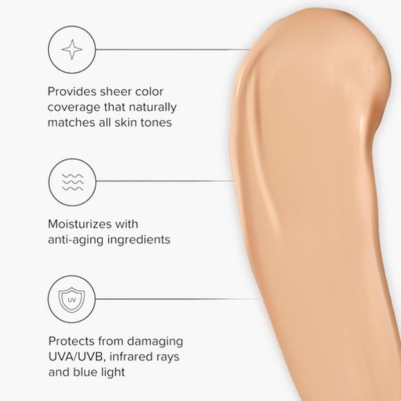 Healthy Skin Lab Tinted Moisturizer SPF 50 - Lightweight Hydrating Mineral Sunscreen with Hyaluronic Acid, 1.8 oz